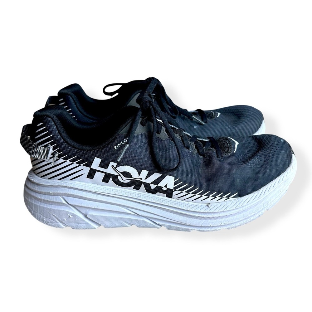 Hoka One One W Rincon 2 Women's Running Shoes Black/White (1110515) Size 11 - Picture 1 of 15